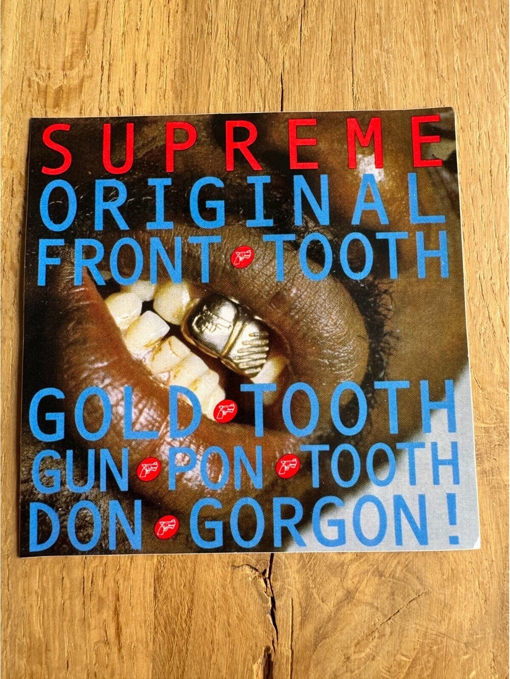 SUPREME NYC Sticker Box Logo Ninjaman "Original Front Tooth"